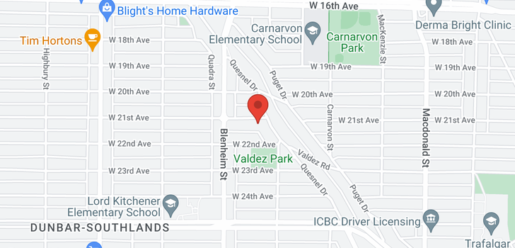 map of 3234 W 21ST AVENUE